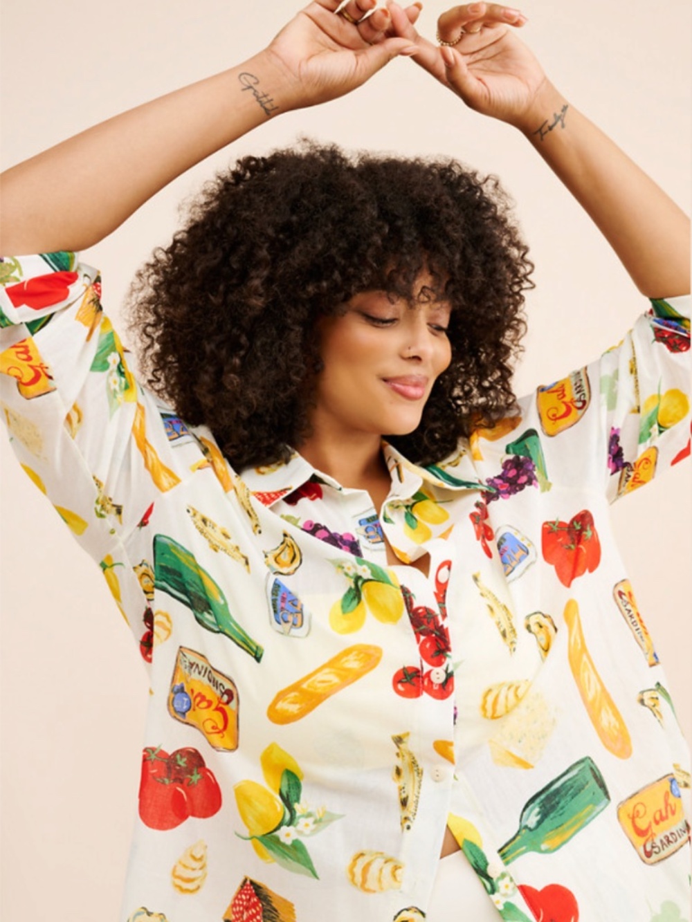 Lisa Says Gah 'Tessa' Button Down in Tapas - Picture 7 of 8